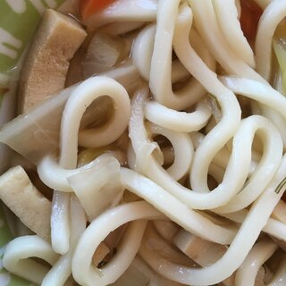 大根とねぎと高野豆腐のうどん